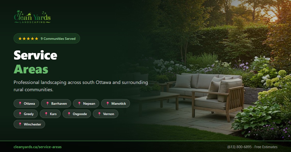 Service Areas | CleanYards Landscaping Ottawa