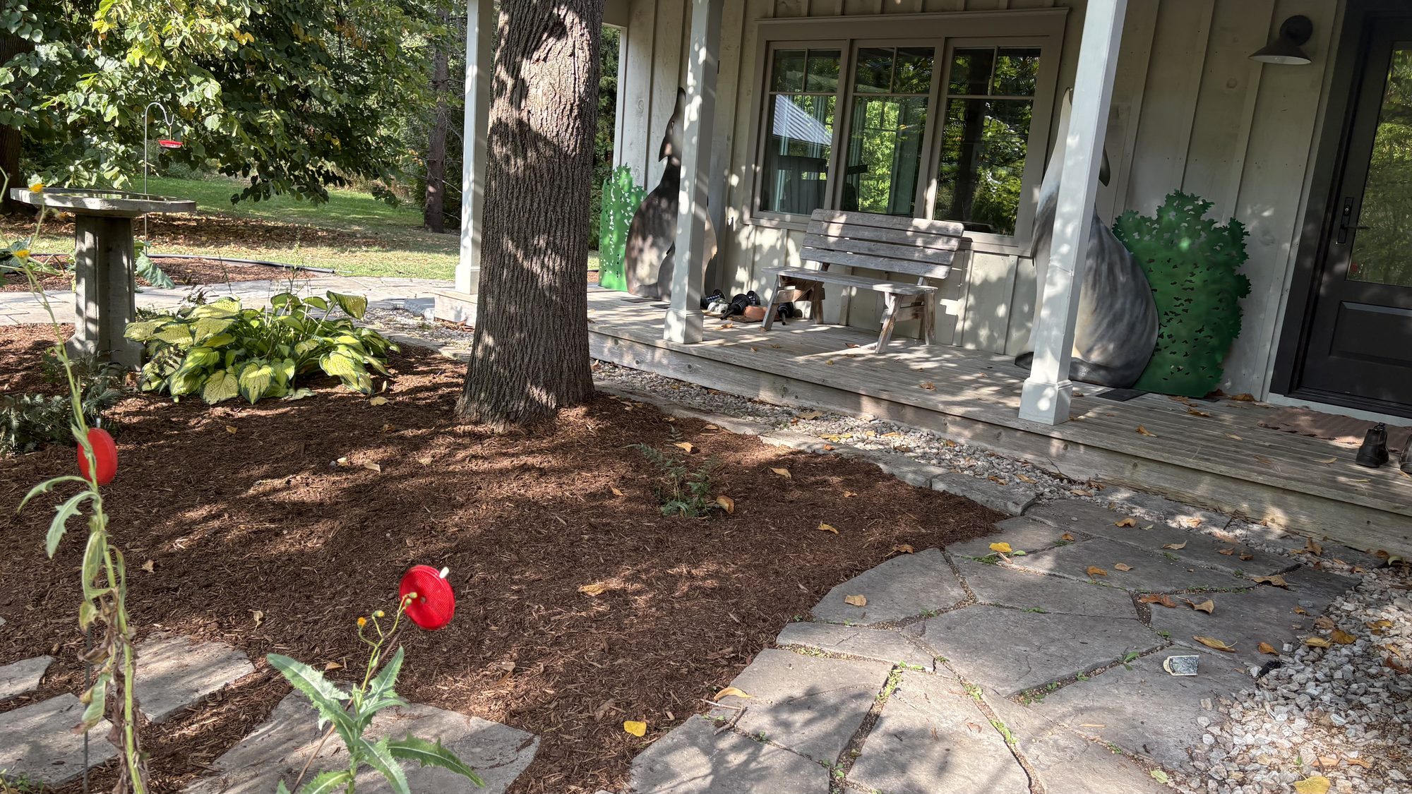 Transformed property section showing clean borders and restored landscape structure