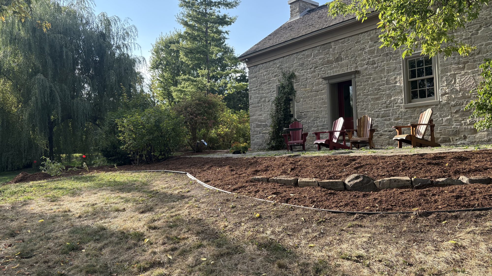 Restored front yard area with shaped hedges and clean garden beds boosting Winchester curb appeal