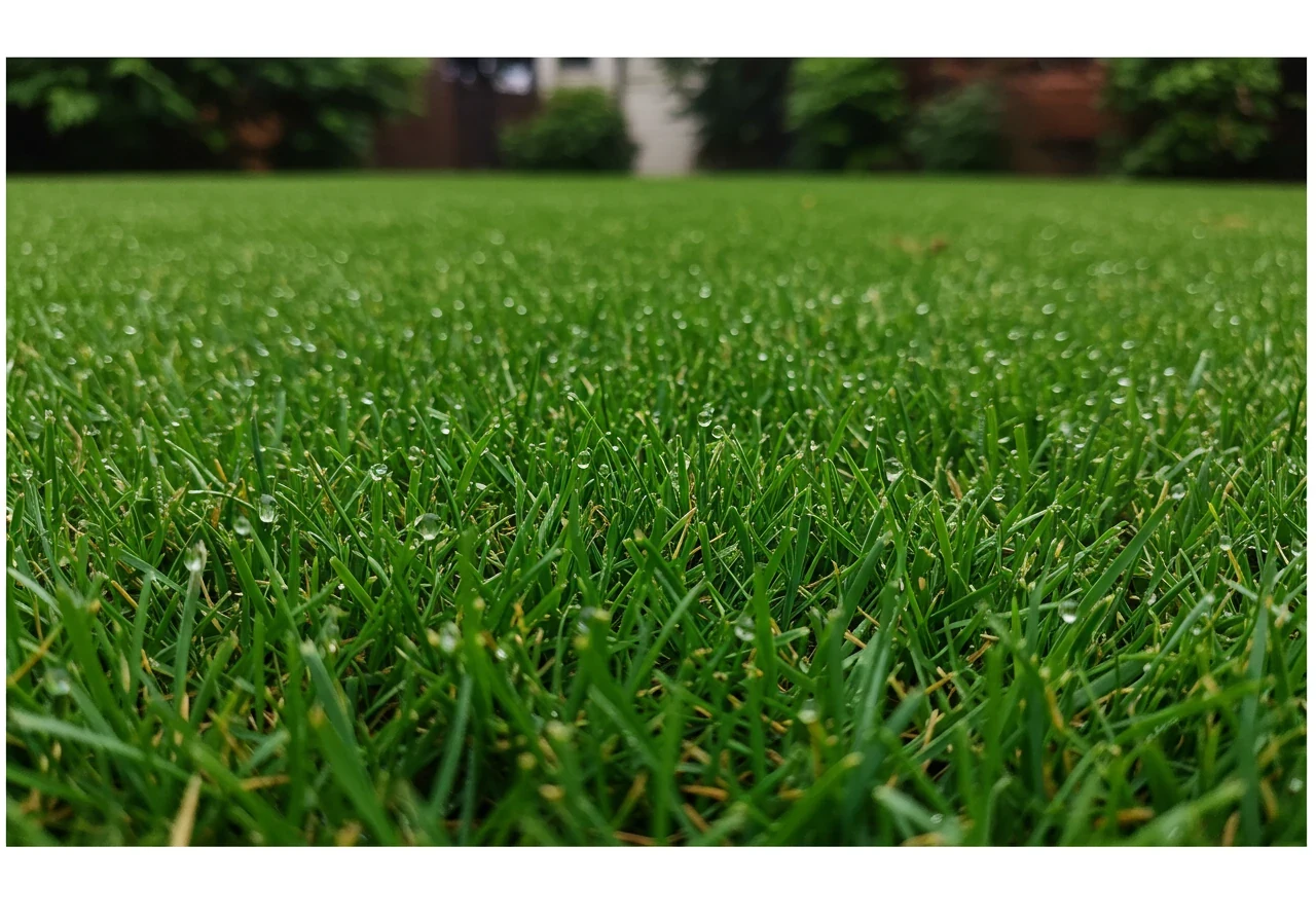 An image illustrating 'Patchy Lawn Blues', showing thin, uneven grass, visually representing a common problem diagnosed by scans.