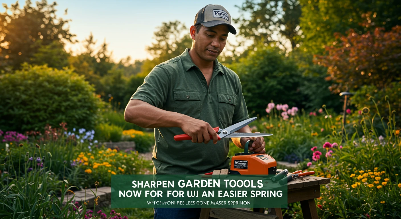 Overview image related to Vernon: Sharpen Garden Tools Now for an Easier Spring