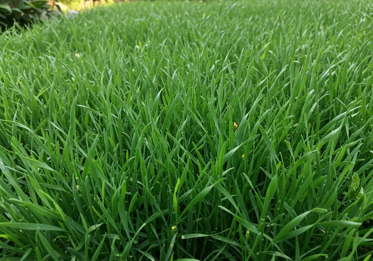 A vibrant photo of a healthy, dense stand of a cover crop, such as flowering buckwheat or leafy cereal rye, completely covering the soil in a garden bed. This visually demonstrates the concept of cover cropping and its benefit of protecting and enriching the soil.
