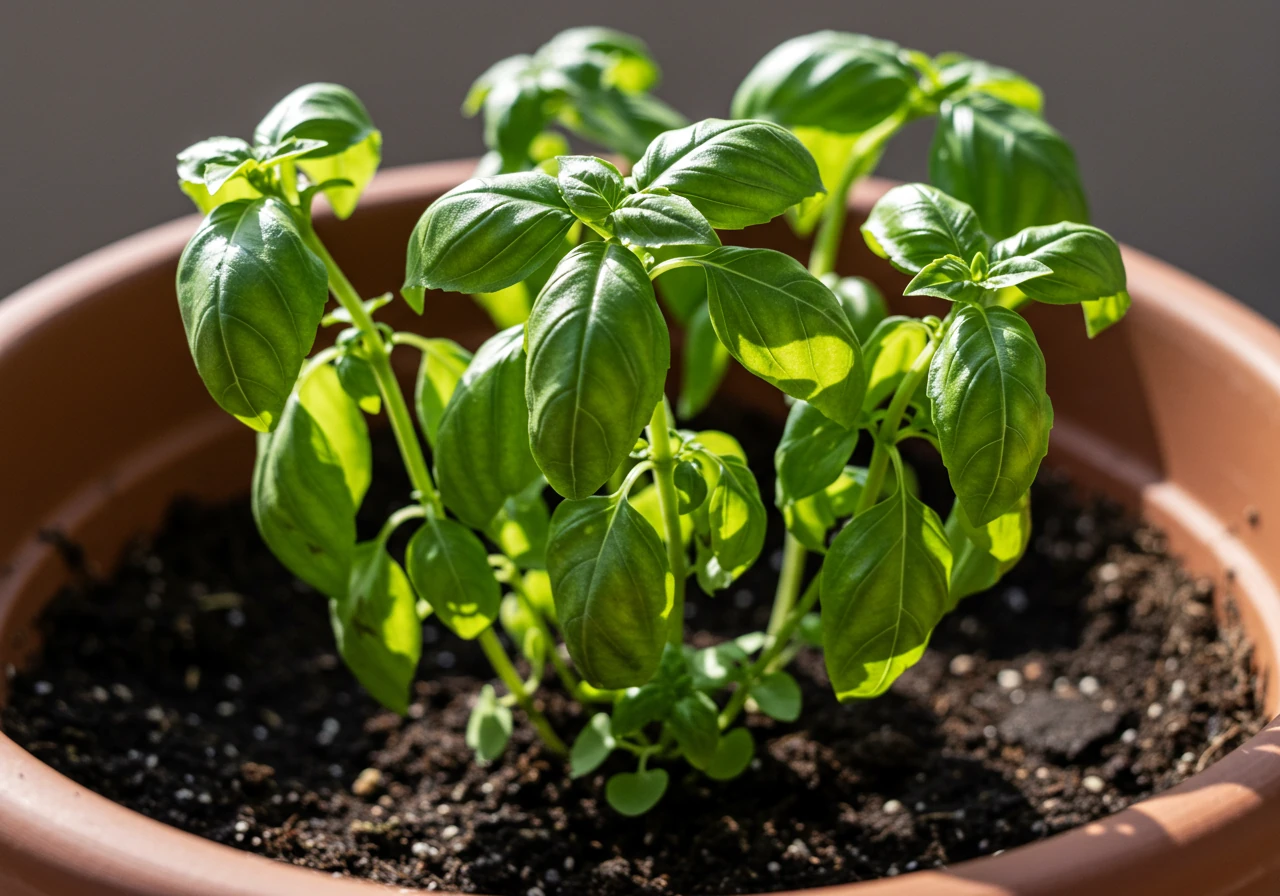 A photograph showing a potted plant (e.g., basil or impatiens) with noticeably limp and drooping leaves, clearly illustrating the wilting effect of dehydration (lack of turgor pressure) described in the section.