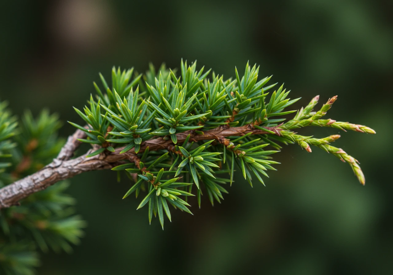 A detailed close-up shot focusing on one section of a cloud pruned shrub. This image should highlight the contrast between the dense, rounded foliage 'cloud' pad and the clean, bare branch supporting it, visually defining the technique.
